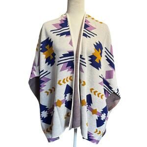 Wrangler Retro Southwestern Poncho Cardigan One Size Fits All